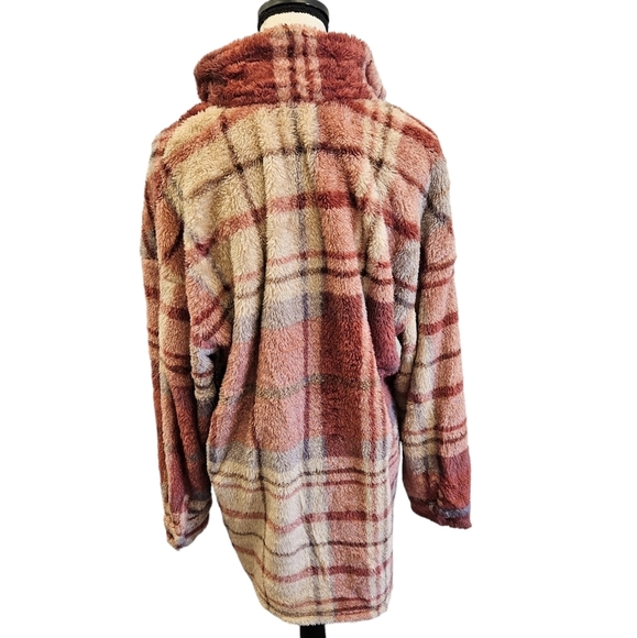 Vici Skylar Rose Mendocino Plaid Soft Knit Jacket NEW - Picture 6 of 9